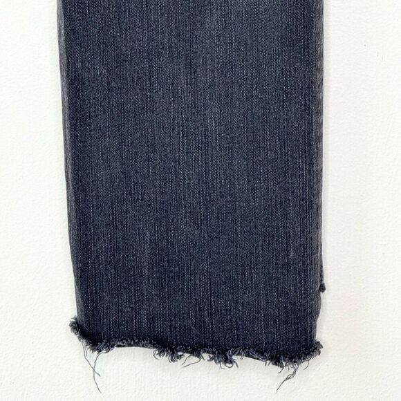 Mother Jeans Black The Mid Rise Dazzler Ankle Step Fray Lighting Up Lanterns - W - Picture 7 of 12